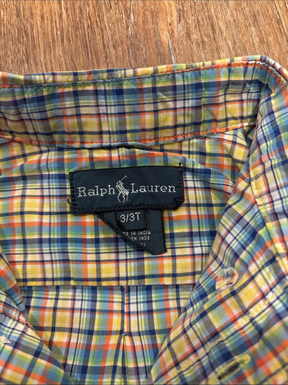 Lot of 4  Ralph Lauren Gingham Plaid Shirts Boys 3/3T  EUC